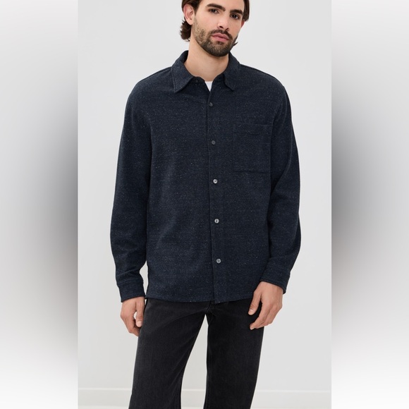 Madewell Other - NWOT Madewell Men's Dark Blue Donegal Twill Long Sleeve Button-Up Shirt Medium